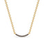 Rise pave curve necklace sapphire