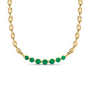 Love floating emerald curve necklace