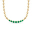 Love floating emerald curve necklace