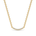 Rise pave curve necklace diamond