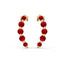 Love floating ruby curve climber earrings