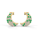 Evolve moon earrings emerald