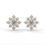 Serenity flower stud earrings diamond