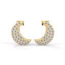 Evolve moon earrings diamond
