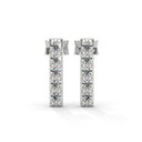 Harmony bar stud earrings diamonds