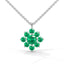 Serenity flower necklace emerald