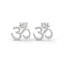 Spiritual om stud earrings diamond