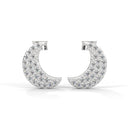 Evolve moon earrings diamond