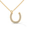 Lucky horse shoe necklace diamond