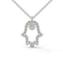 Power hamsa necklace diamond