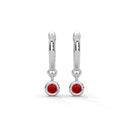Fearless bezel hoops ruby