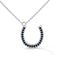 Lucky horse shoe necklace sapphire