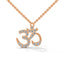 Spiritual om necklace diamond