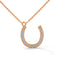 Lucky horse shoe necklace diamond