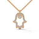 Power hamsa necklace diamond