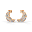 Evolve moon earrings diamond