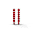 Calm half eternity hoops ruby