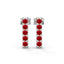 Harmony bar stud earrings ruby