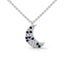 Evolve moon necklace sapphire