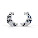Evolve moon earrings sapphire
