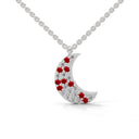Evolve moon necklace ruby