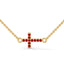 Divine cross necklace ruby