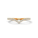 Chevron drop V shape diamond ring