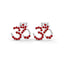 Spiritual om stud earrings ruby