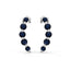 Love floating sapphire curve climber earrings