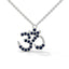 Spiritual om necklace sapphire