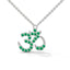 Spiritual om necklace emerald