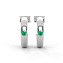 Courage single stone huggies emerald