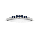 Love floating sapphire curve ring