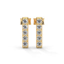 Harmony bar stud earrings diamonds