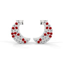 Evolve moon earrings ruby