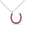 Lucky horse shoe necklace ruby