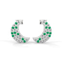 Evolve moon earrings emerald