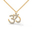 Spiritual om necklace diamond