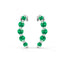 Love floating emerald curve climber earrings