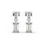 Bold baguette cut diamond centre stone drop earrings