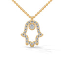Power hamsa necklace diamond