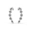 Love floating diamond curve climber earrings