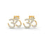 Spiritual om stud earrings diamond