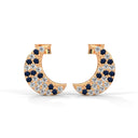 Evolve moon earrings sapphire