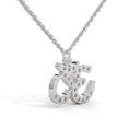 Spiritual om necklace diamond