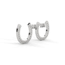 Lucky horse shoe stud earrings diamond