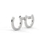 Lucky horse shoe stud earrings diamond