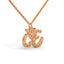 Spiritual om necklace diamond