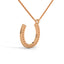 Lucky horse shoe necklace diamond