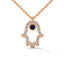 Power hamsa necklace sapphire